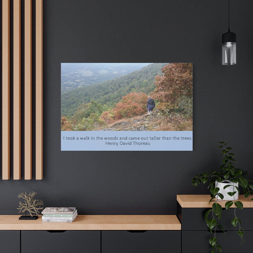 Thoreau Quote Nature Hike Canvas