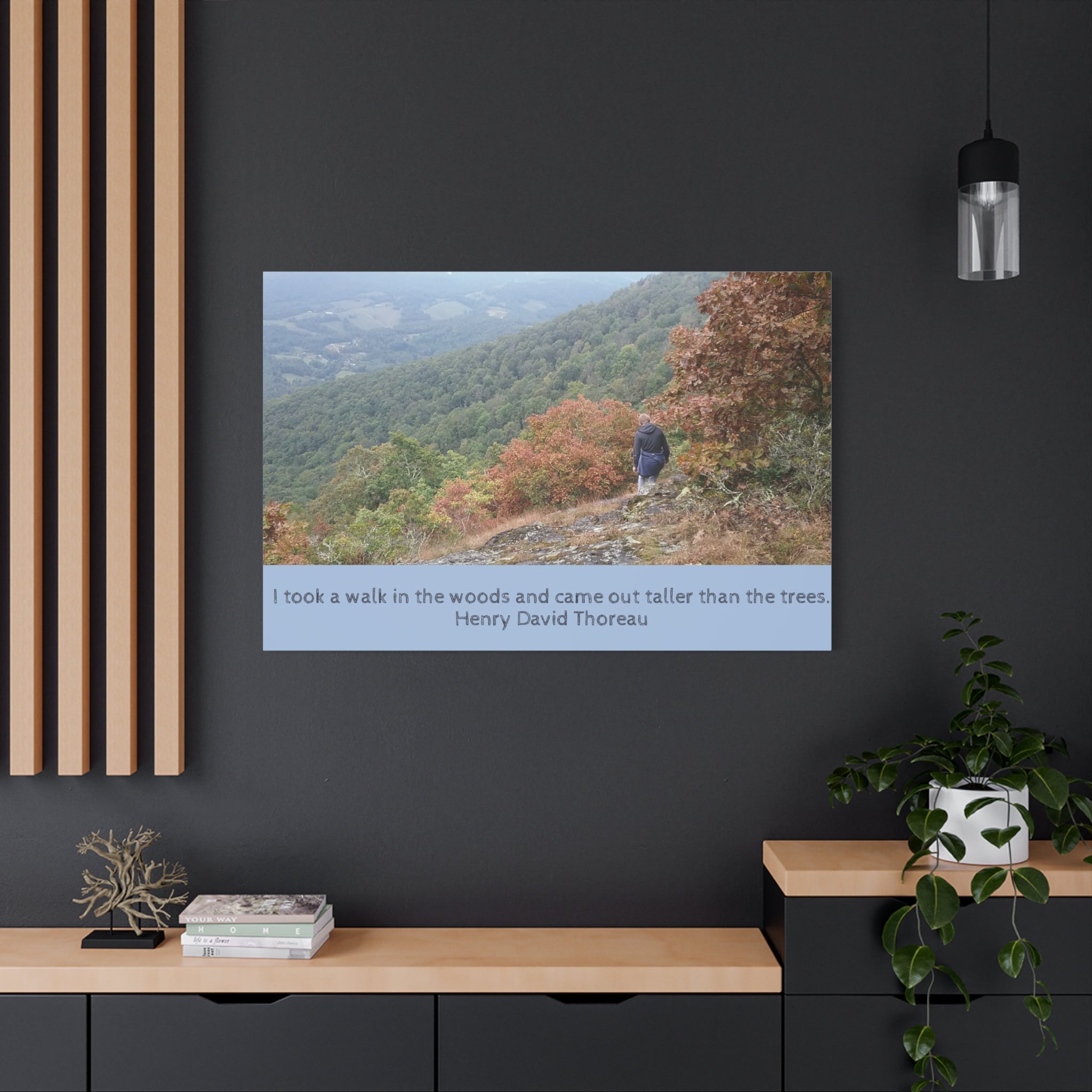 Thoreau Quote Nature Hike Canvas