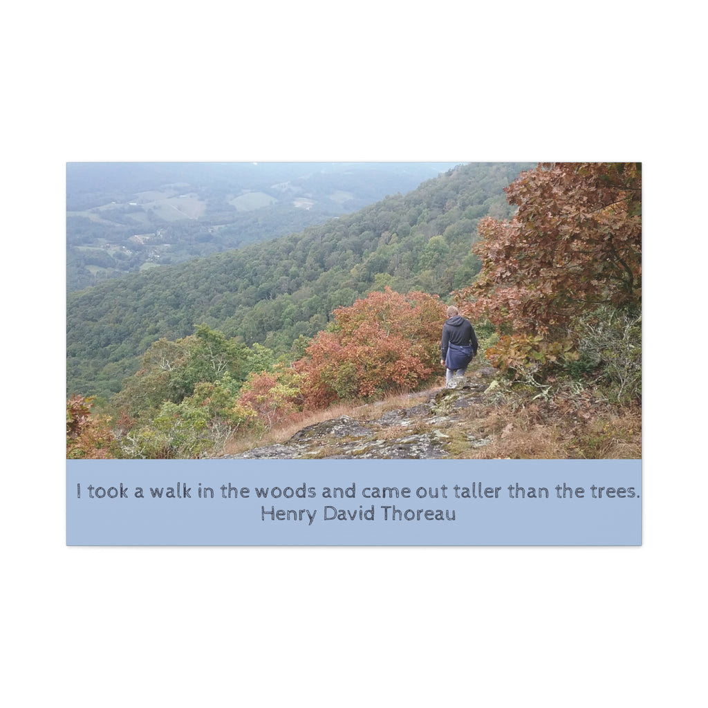 Thoreau Quote Nature Hike Canvas