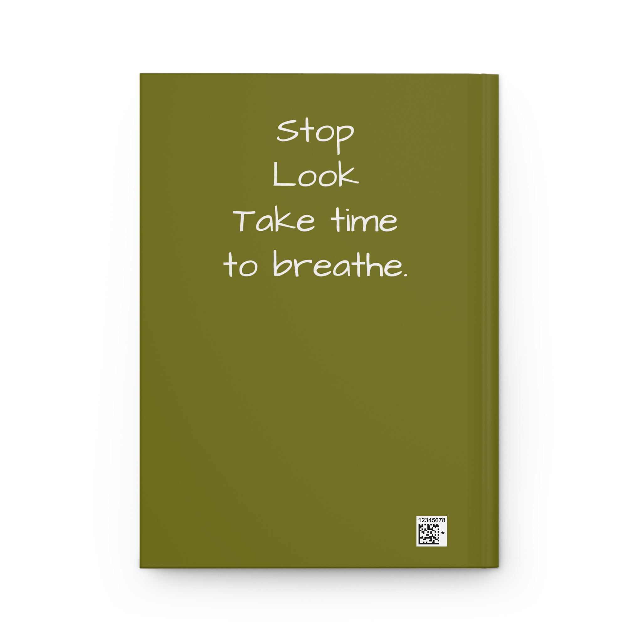 Sulfur Butterfly Hardcover Journal — "Stop. Look. Take time to breathe." Lined Notebook