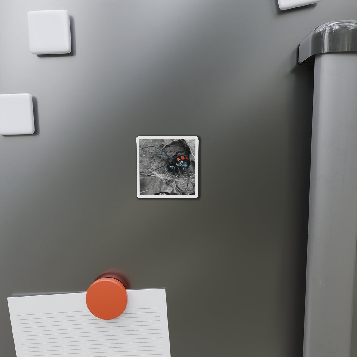 Black Widow Spider Die-Cut Magnet | Halloween Creepy Creeper