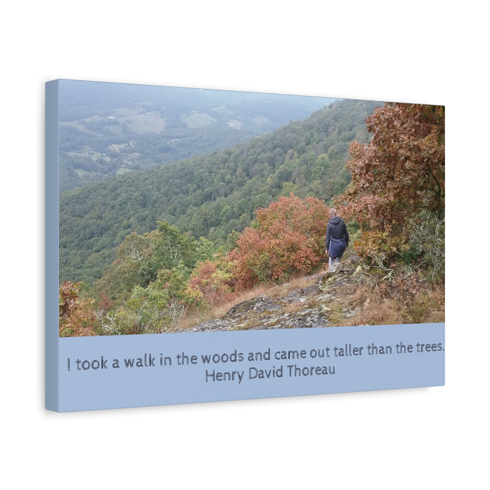 Thoreau Quote Nature Hike Canvas