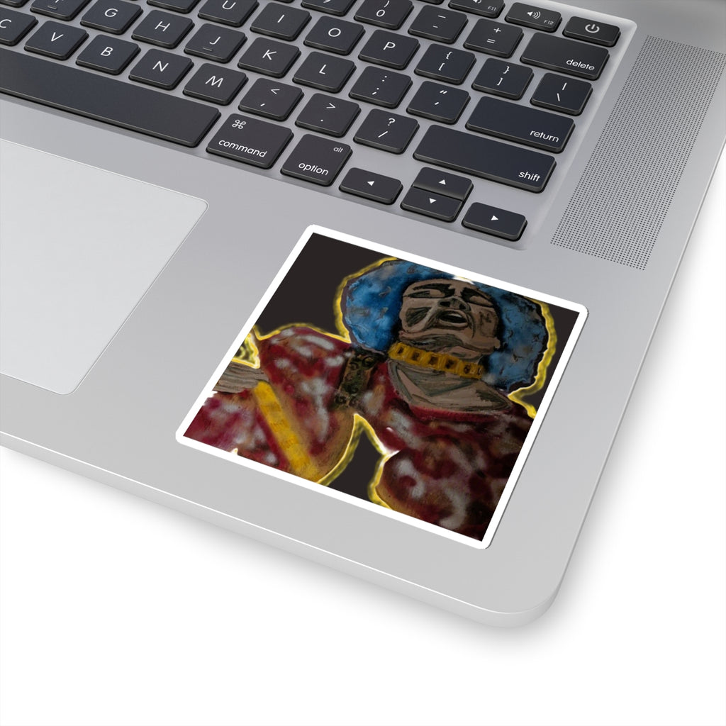 Singing Diva Illustration Sticker | Kiss-Cut Vinyl Sticker, Bold Color Art
