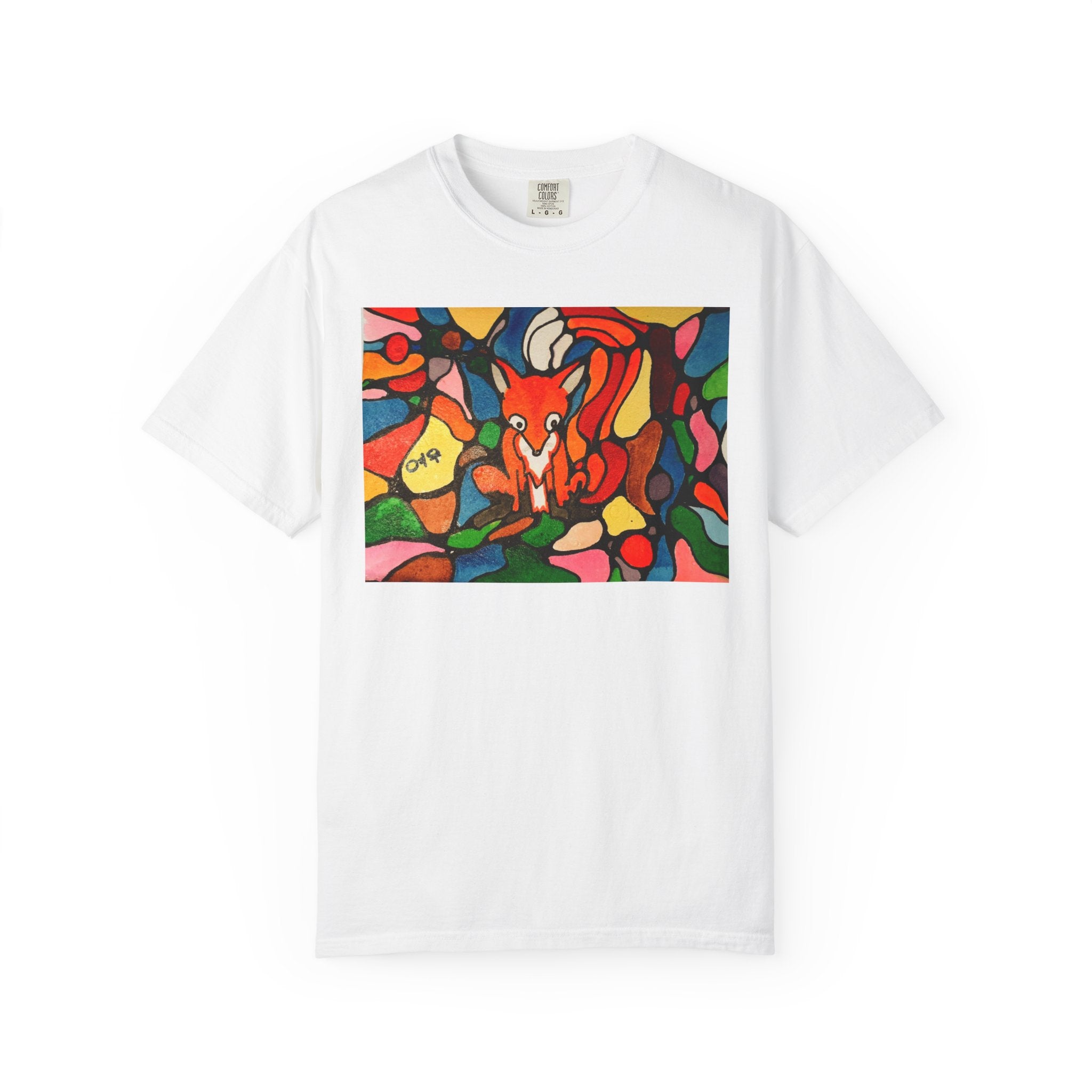 Colorful Stained Glass Fox T-shirt | Abstract Fox Art Shirt