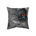 Glowing Red-Eyed Spider Faux Linen Pillow | Halloween Decor