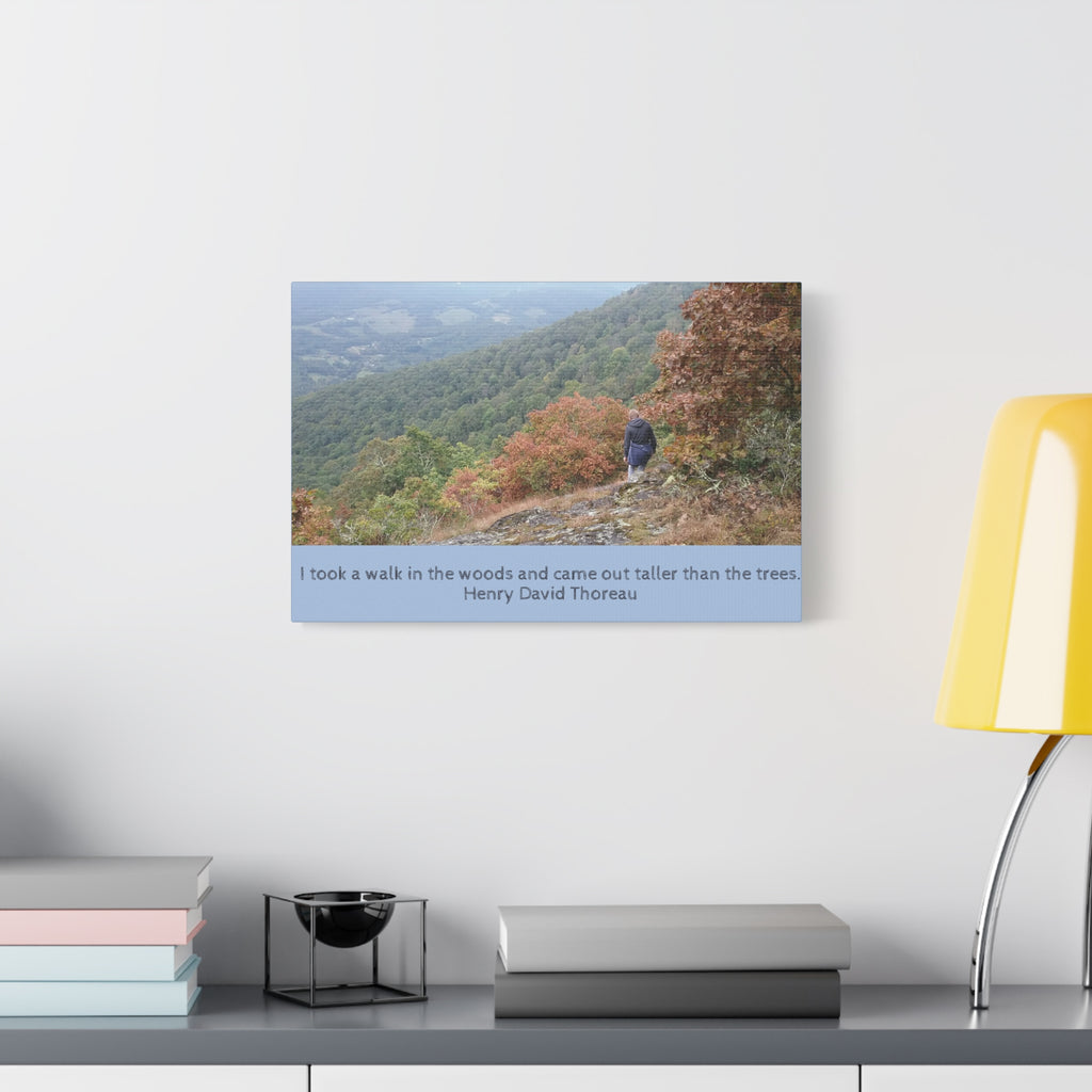 Thoreau Quote Nature Hike Canvas