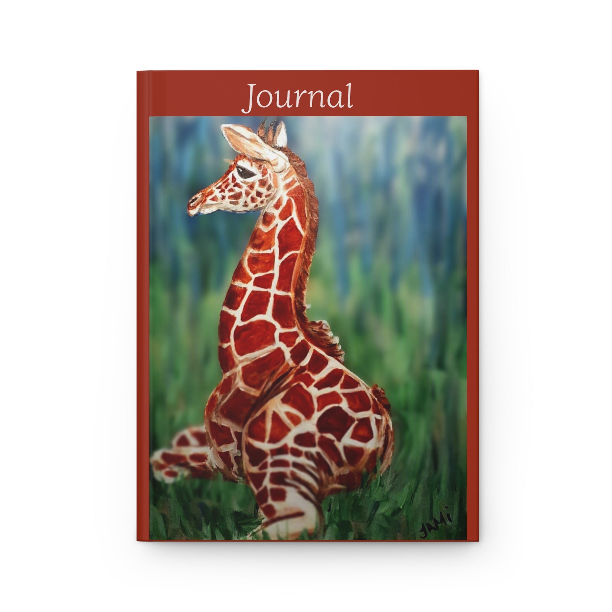 Baby Giraffe Illustration Journal | Hardcover Lined Notebook