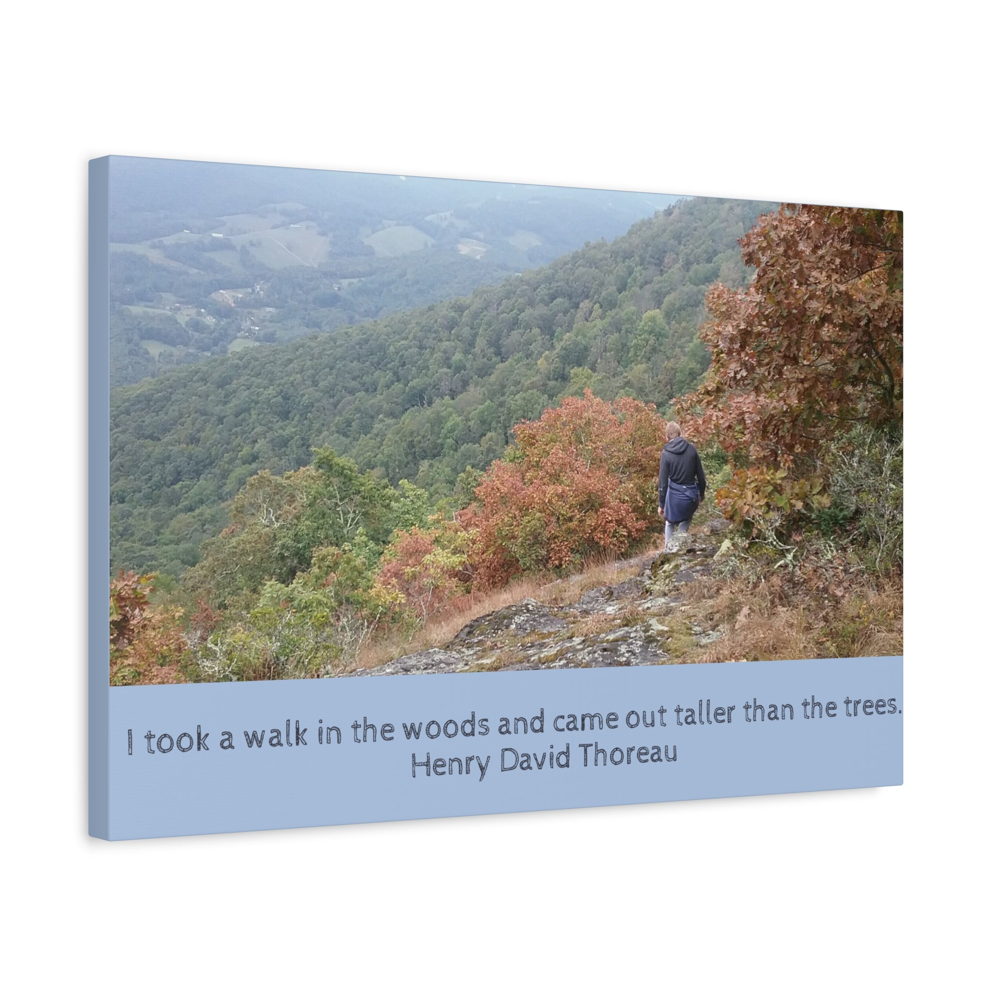 Thoreau Quote Nature Hike Canvas