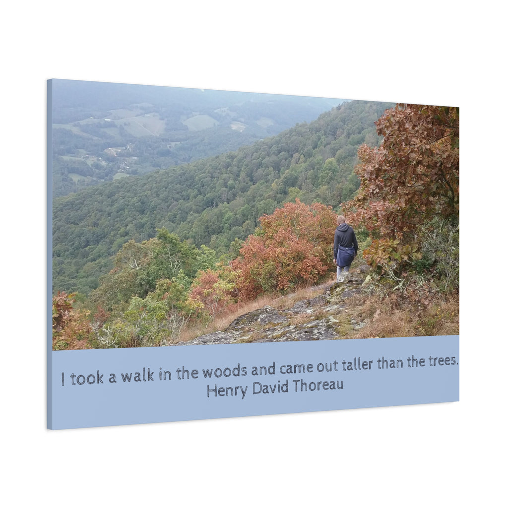Thoreau Quote Nature Hike Canvas