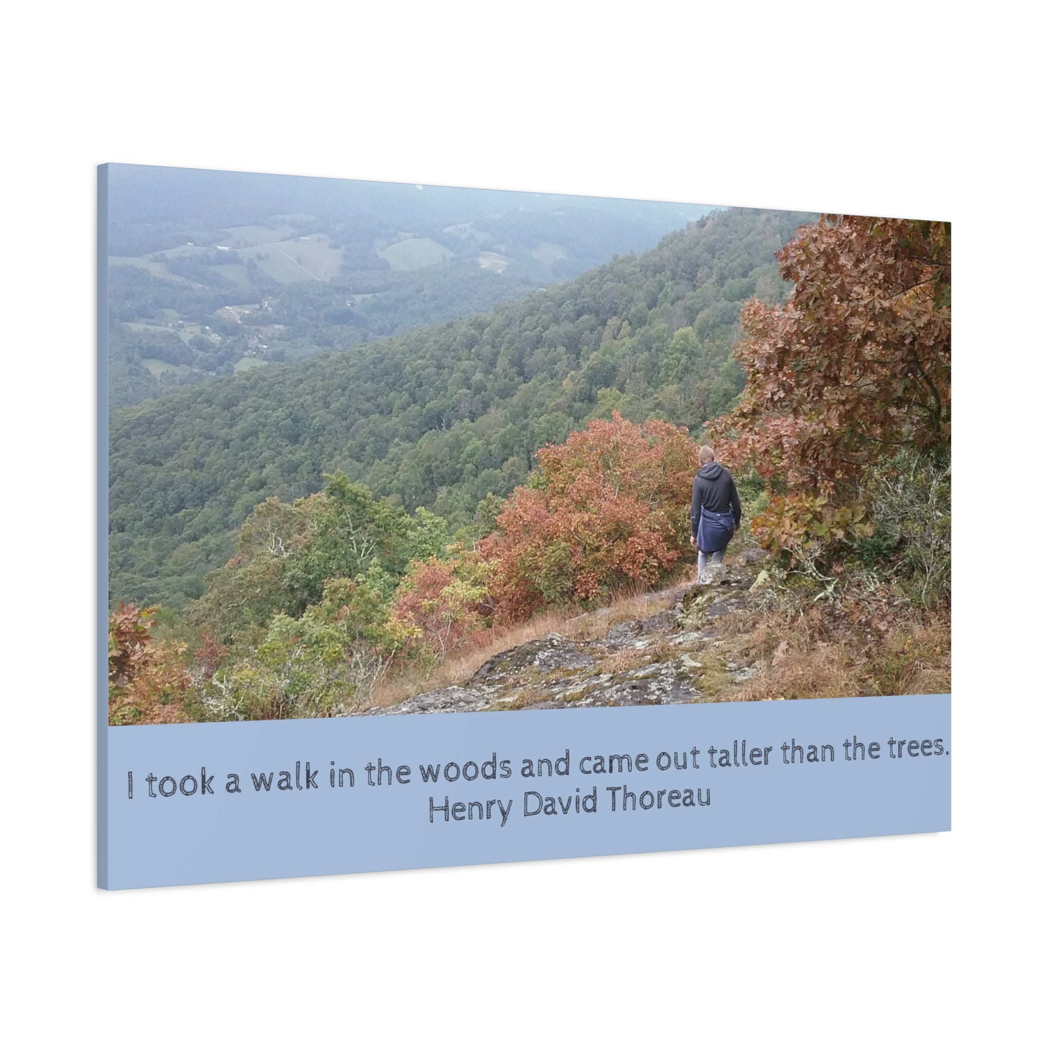 Thoreau Quote Nature Hike Canvas