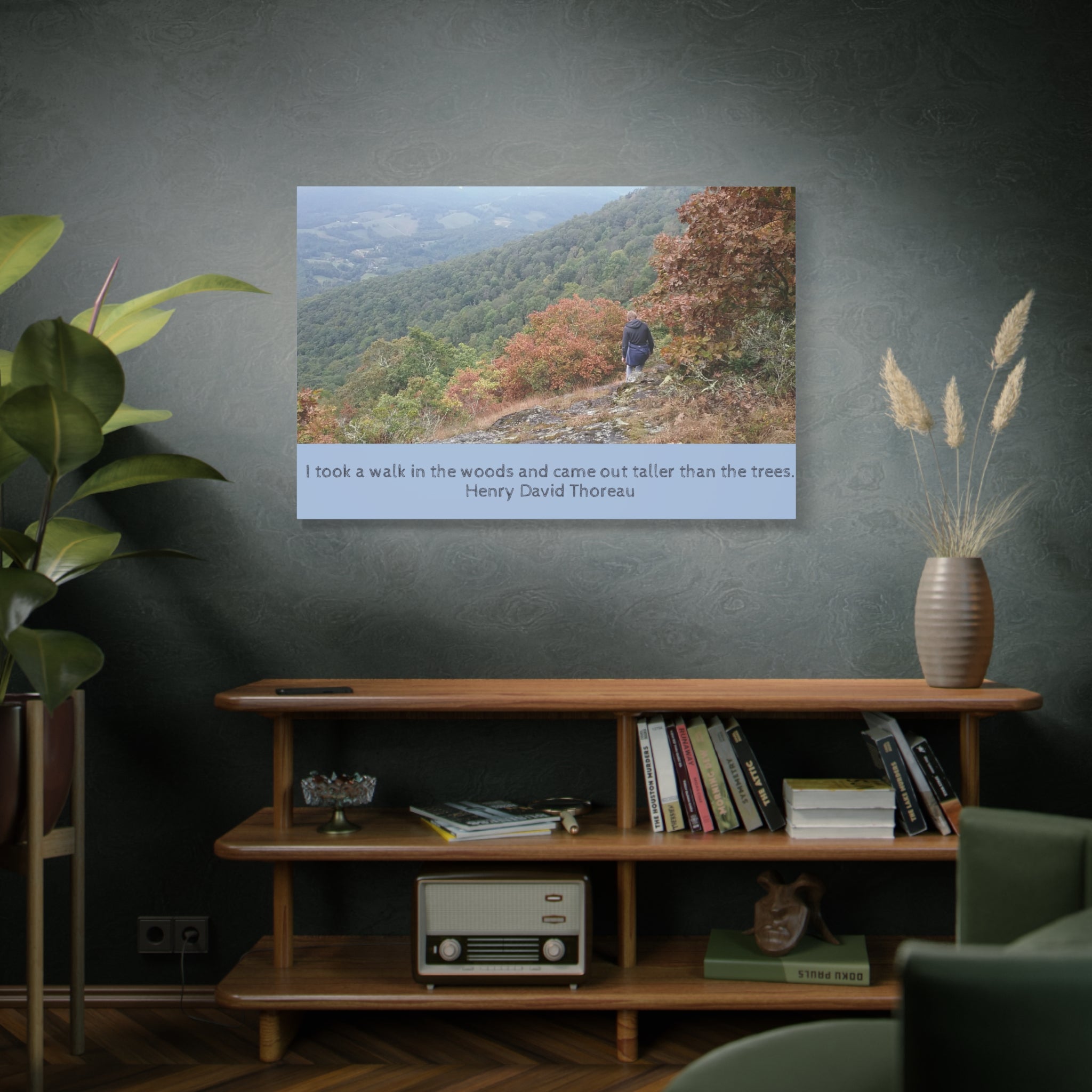 Thoreau Quote Nature Hike Canvas