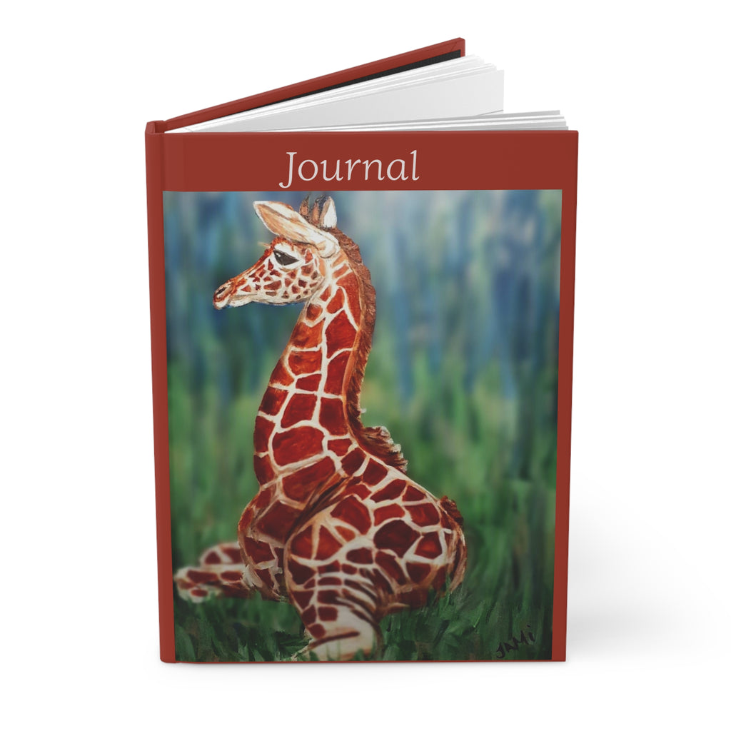 Baby Giraffe Illustration Journal | Hardcover Lined Notebook