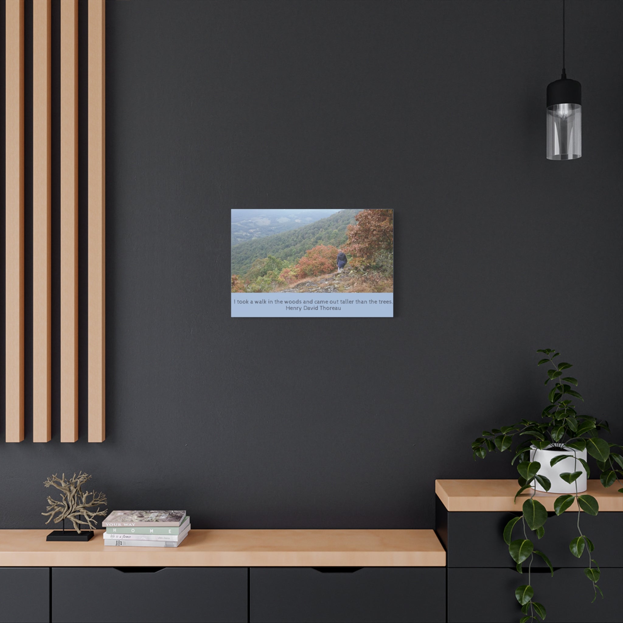 Thoreau Quote Nature Hike Canvas