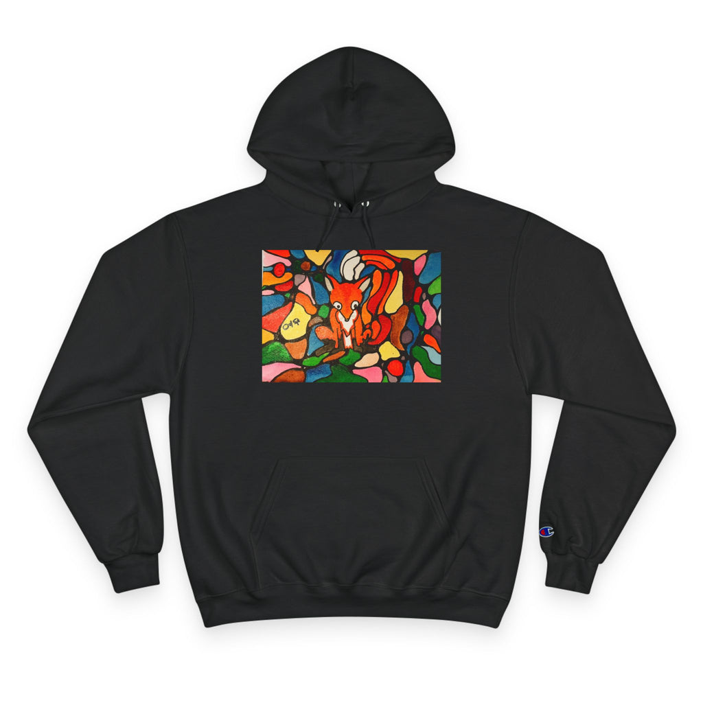 Abstract Colorful Fox Hoodie | Vibrant Stained Glass Animal Art