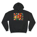 Abstract Colorful Fox Hoodie | Vibrant Stained Glass Animal Art