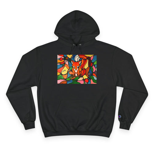 Abstract Colorful Fox Hoodie | Vibrant Stained Glass Animal Art
