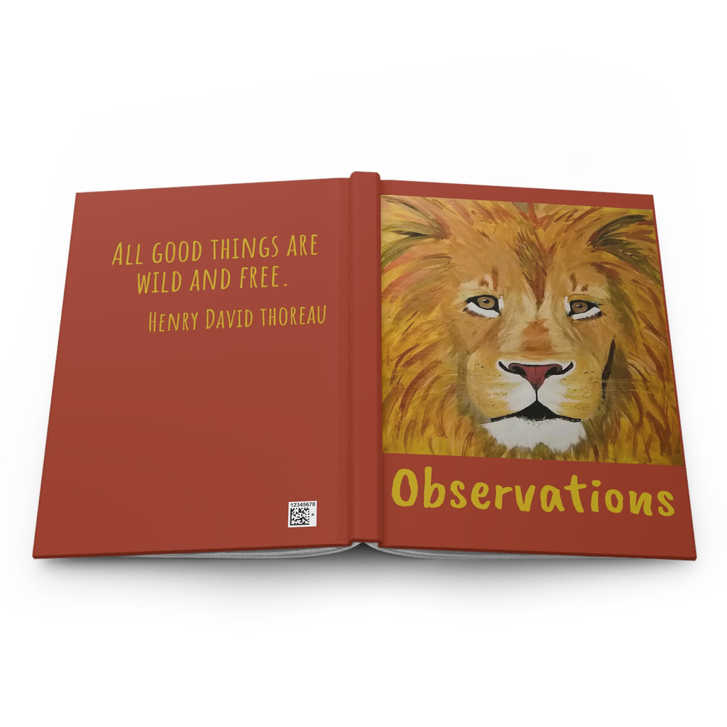 Lion Portrait Observations Journal | Hardcover Lined Notebook