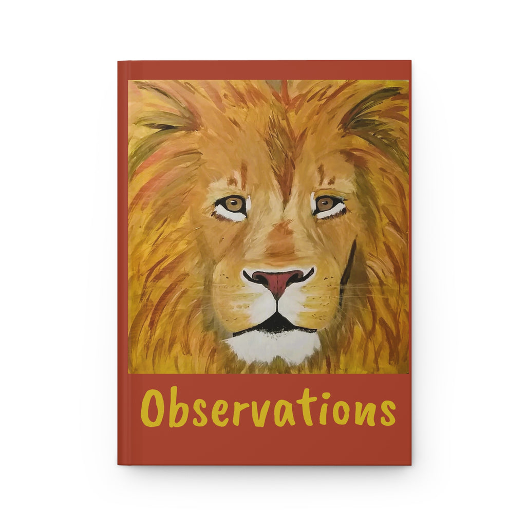 Lion Portrait Observations Journal | Hardcover Lined Notebook