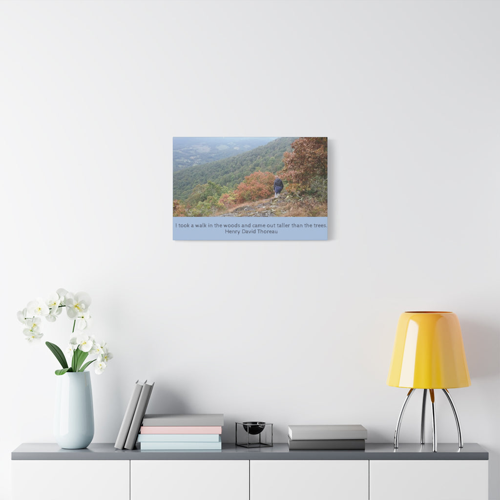 Thoreau Quote Nature Hike Canvas
