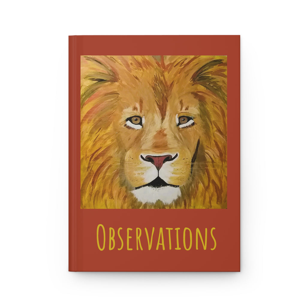 Lion Portrait Observations Journal | Hardcover Lined Notebook