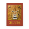 Lion Portrait Observations Journal | Hardcover Lined Notebook