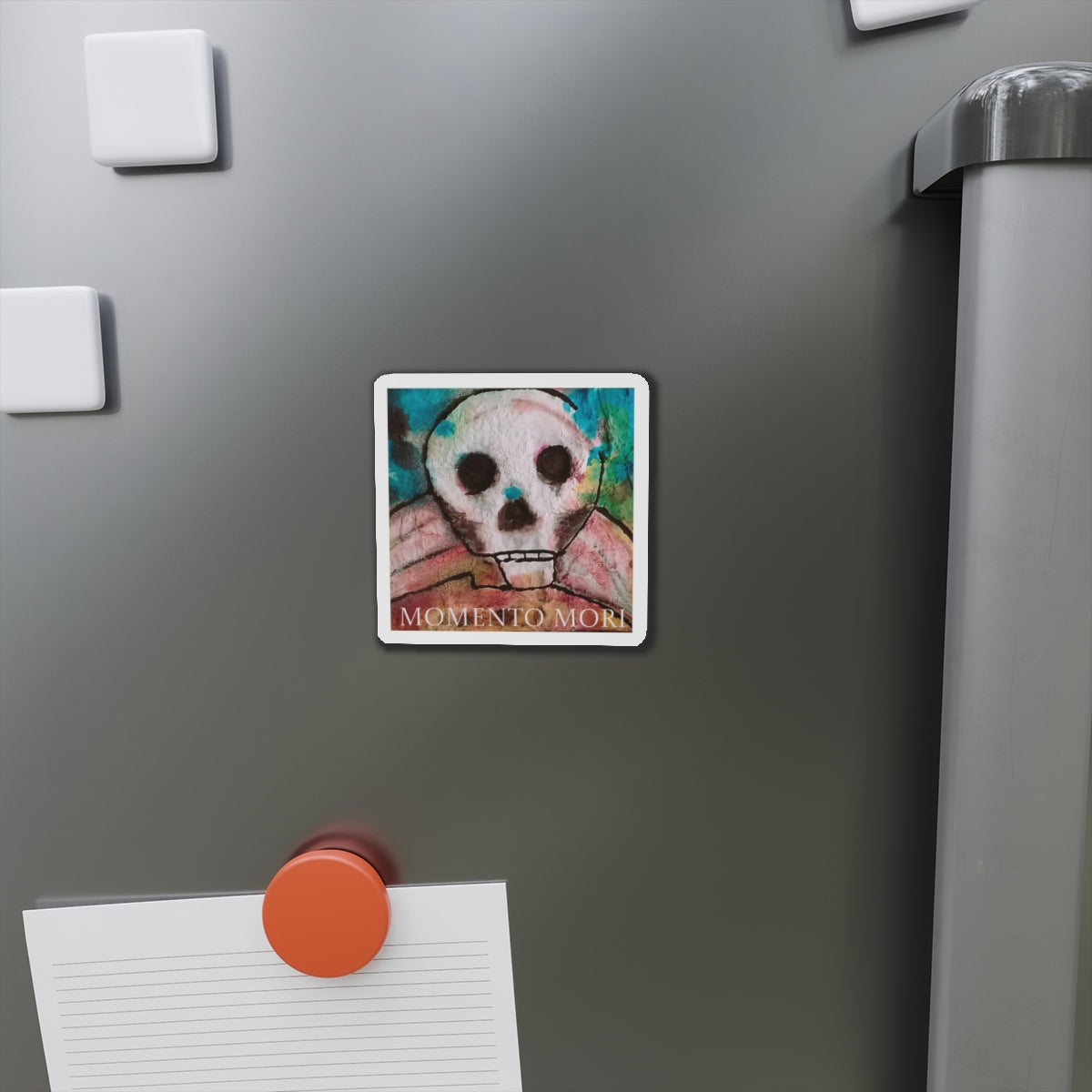 Momento Mori Skull Die-Cut Magnets | Watercolor Skull Art