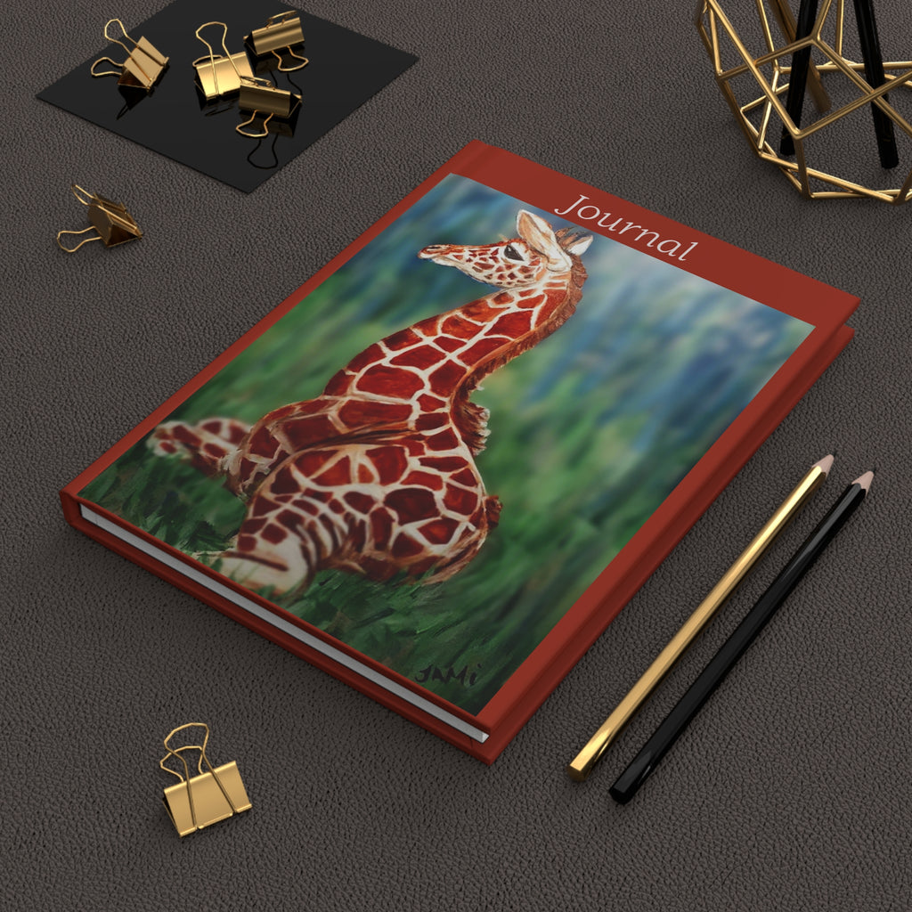 Baby Giraffe Illustration Journal | Hardcover Lined Notebook